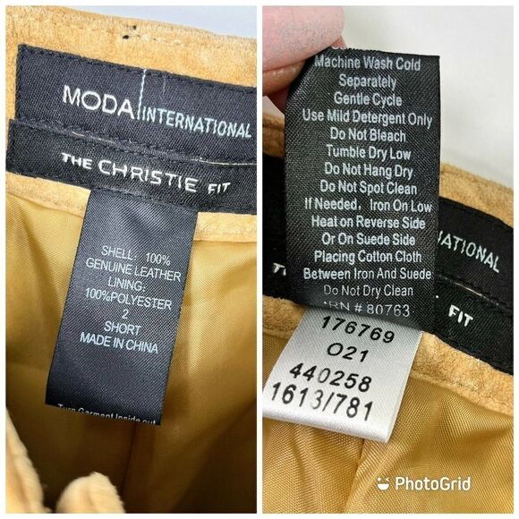 Victoria's Secret Size 2 Petite Tan Suede Pants Christie Fit Moda Int. - Picture 3 of 11